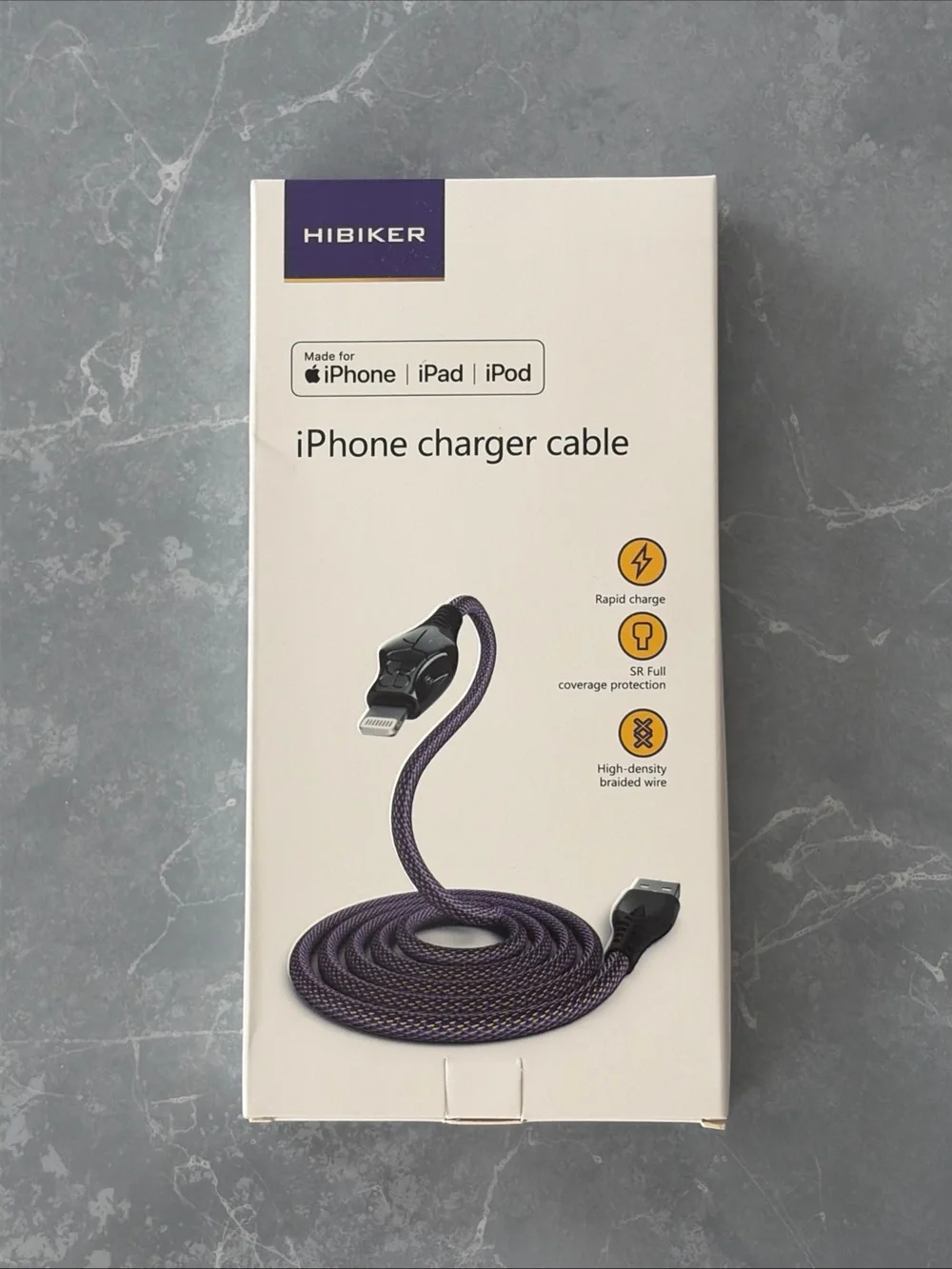 HIBIKER 6.6ft Apple MFi Certified Lightning to USB Cable - Brand New